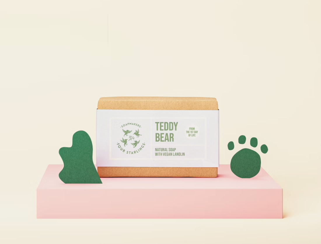 4starlings 泰迪熊純素羊毛脂天然香皂(小寶寶出世第一天即可使用)