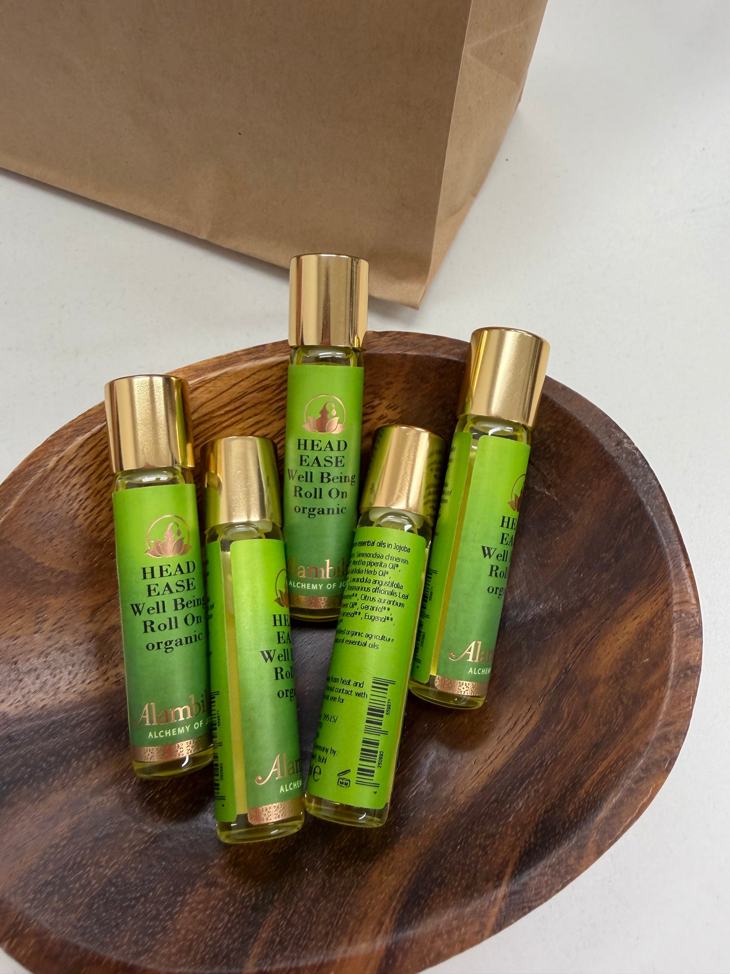 頭痛鼻塞岩用!Alambika Head ease well bring roll on 有機薄荷橙花滾珠