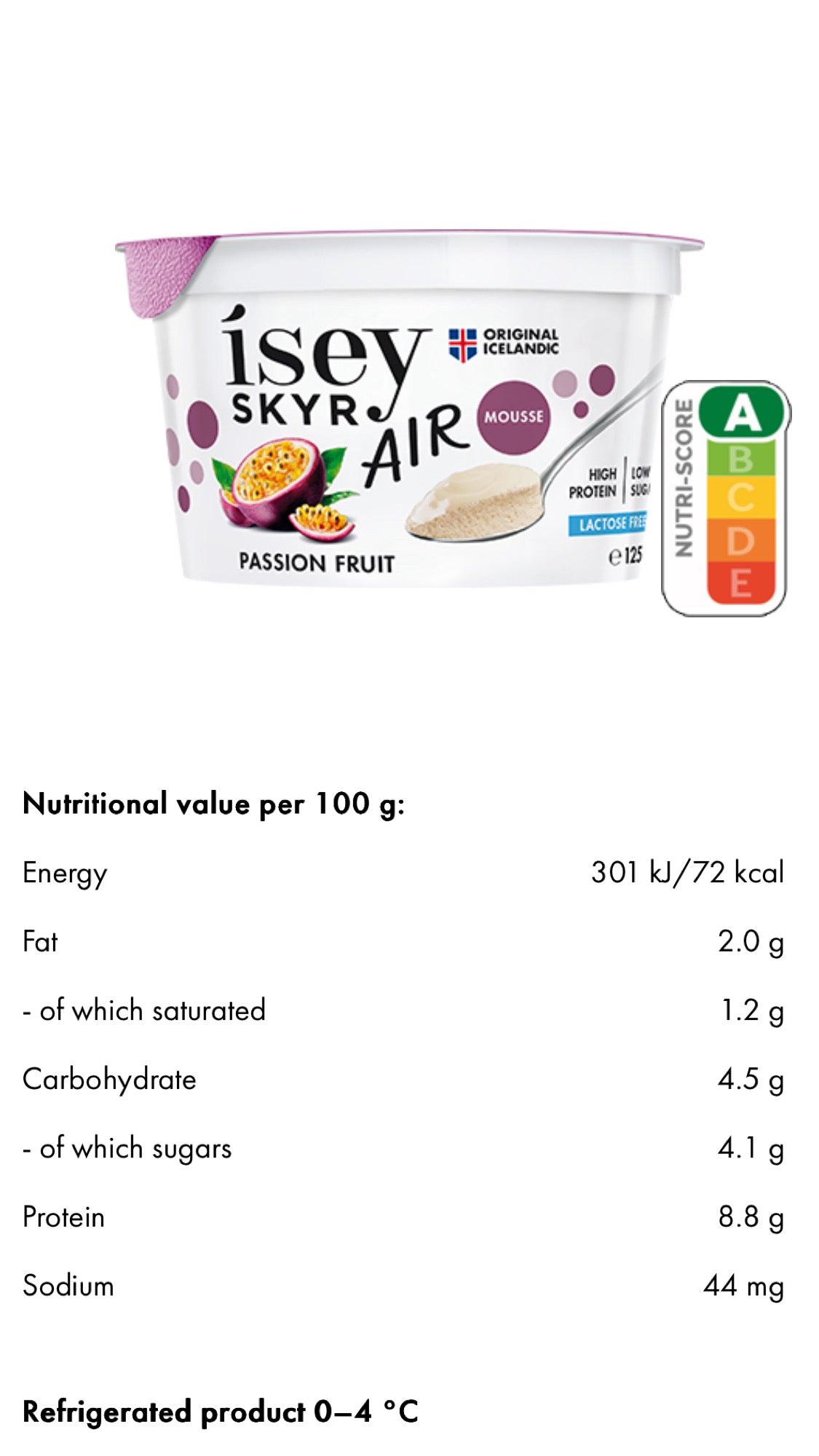 Isey慕絲系列 (零乳糖)4個味