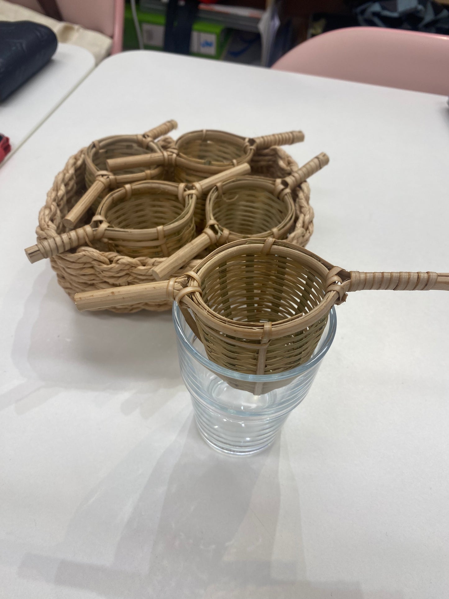 Bamboo tea basket