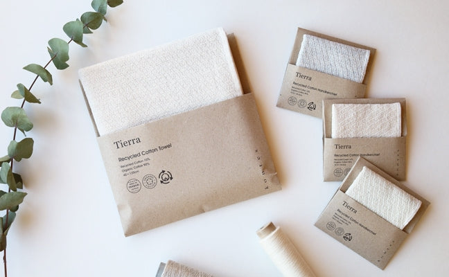 Kontex recycle 10%回收棉+90%有機棉小方巾(18x18cm)