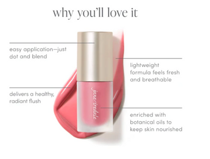 Jane Iredale 角鯊烷抗氧琉光胭脂液（三色）