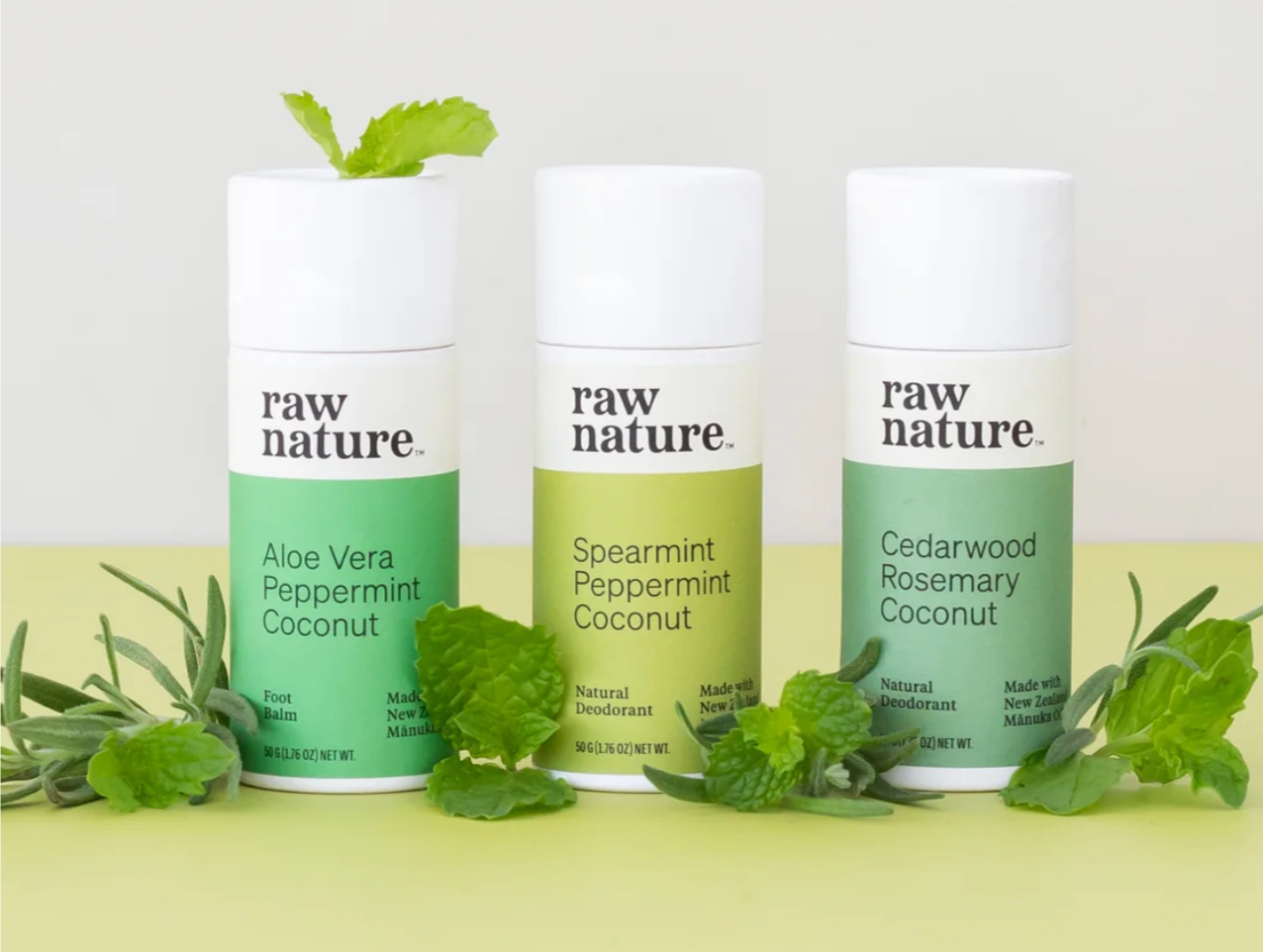 Raw nature spearmint 綠薄荷香體膏￼