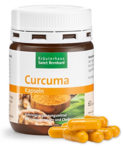Sanct Berhnard德國薑黃素精華(60粒裝/添加膽鹼) Sanct Berhnard Curcuma Capsule(Choline Added / Vegan )
