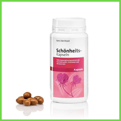 (Pre-order)Sanct Berhnard德國月見草美容膠囊 (200粒/樽) (Sanct Berhnard Beauty Capsule - with evening primrose oil, vitamins and millet extract)