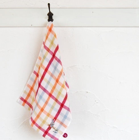 今治毛巾彩色格仔抹手巾