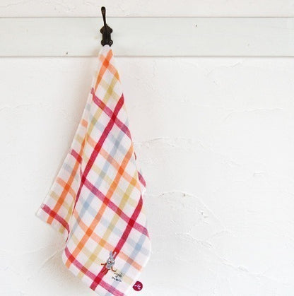 今治毛巾彩色格仔抹手巾