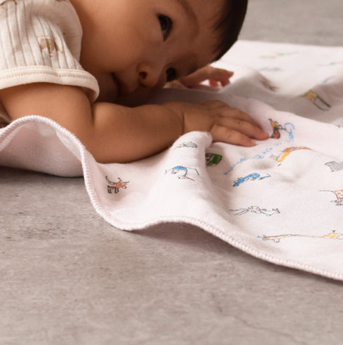 NEW! Kontex特製三層紗布吸濕快乾 動物園系列小朋友毛巾100%cotton