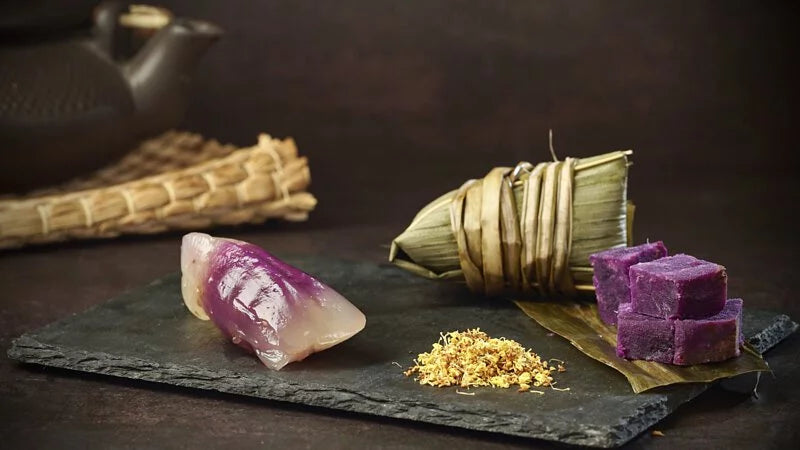 一包三隻￼紫薯桂花水晶粽【純素 • 無五辛】