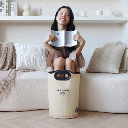 團購預訂 Lomoji SPA級溫感足浴袋腳底按摩穴道泡腳 溫暖舒緩雙腿｜輕巧可折疊收納