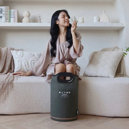 團購預訂 Lomoji SPA級溫感足浴袋腳底按摩穴道泡腳 溫暖舒緩雙腿｜輕巧可折疊收納