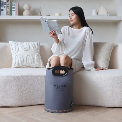 團購預訂 Lomoji SPA級溫感足浴袋腳底按摩穴道泡腳 溫暖舒緩雙腿｜輕巧可折疊收納