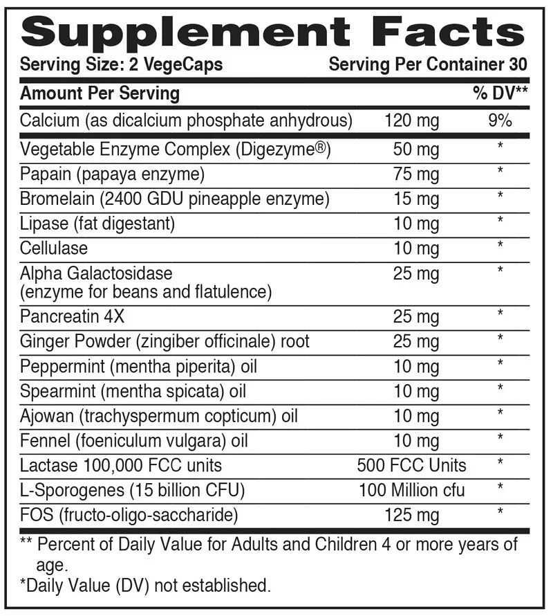 Health Thru Nutrition Digest-Aid 消化酶複合物 60 粒膠囊 520mg（12月尾有貨）