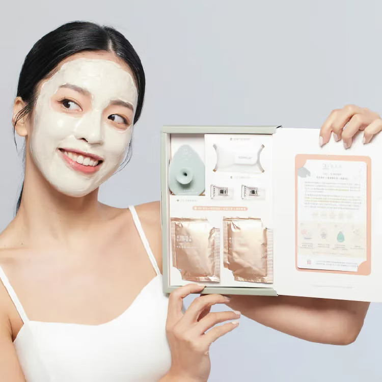 輕漢方®七子嫩白泥面膜｜體驗套組1盒+補充5包】慈禧太后の美白秘方｜吸附98%粉刺髒污，10分鐘美白肌膚
