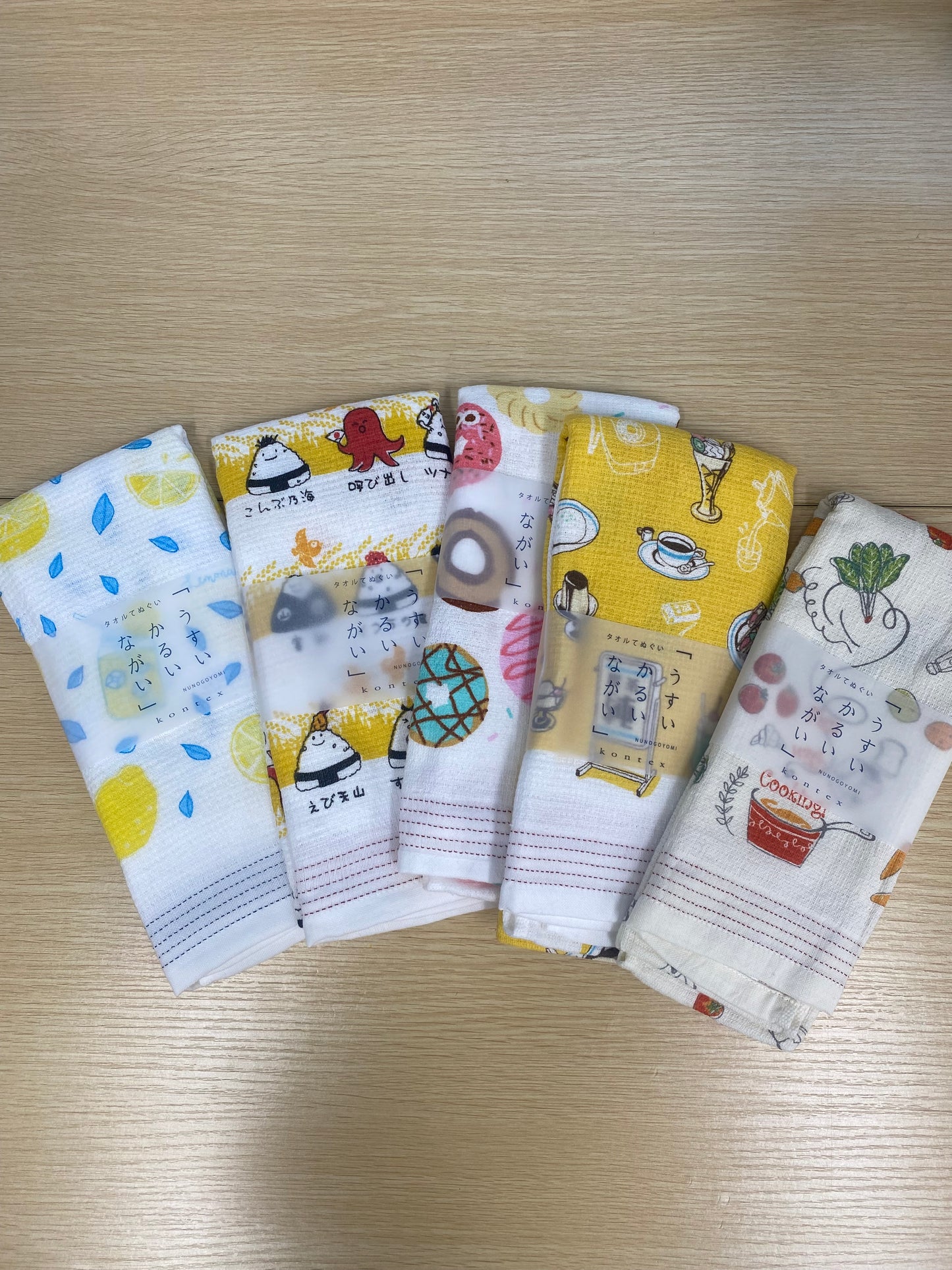 100% cotton Japanese-made medium size towel (food series) 33x100cm