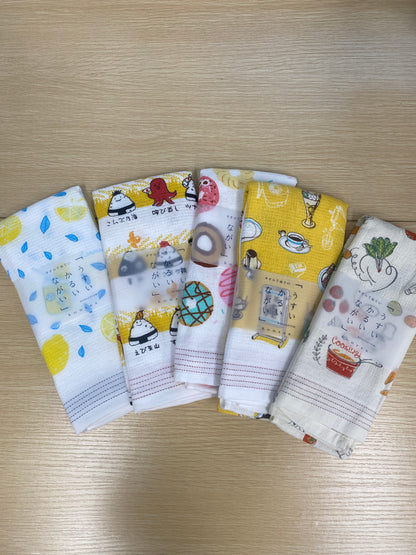 100% cotton Japanese-made medium size towel (food series) 33x100cm