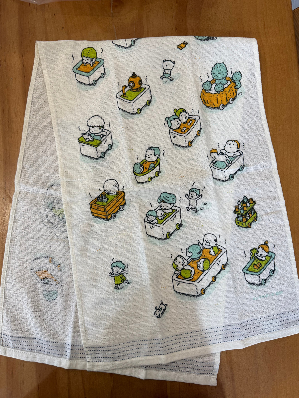綿100％ 日本製中判タオル（楽しいシリーズ） 33×100cm