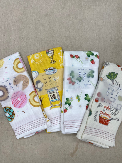 100% cotton Japanese-made medium size towel (food series) 33x100cm
