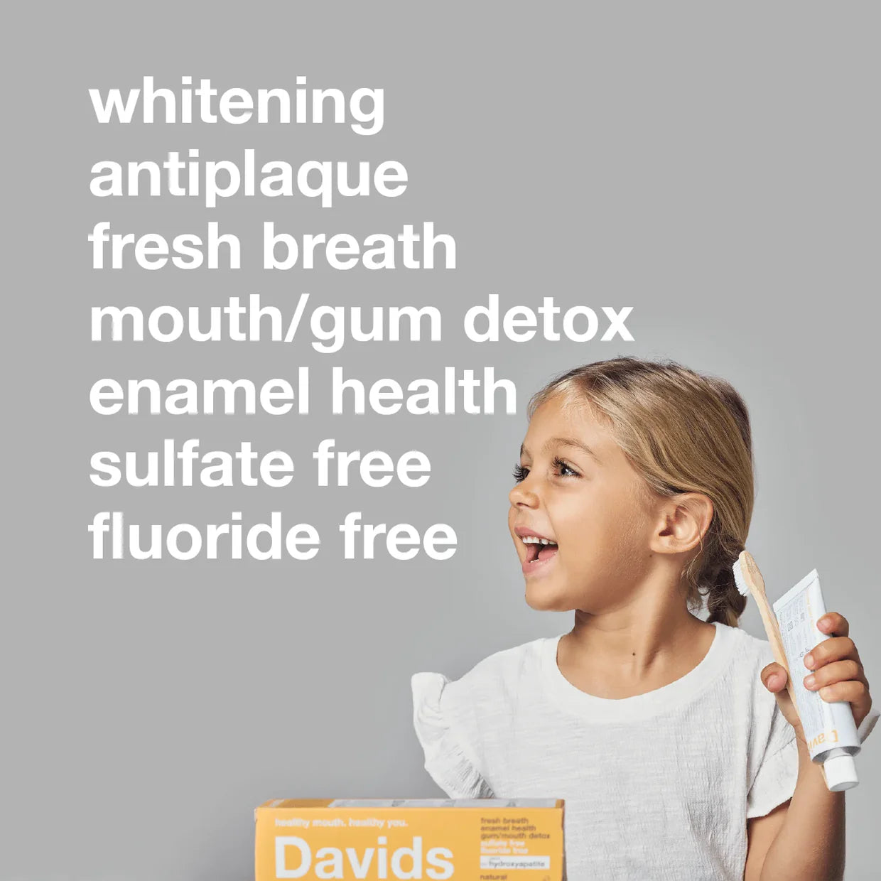 Davids Davids Hydroxi™ 美白琺瑯質香橙雲呢拿牙膏（兒童及成人適用）