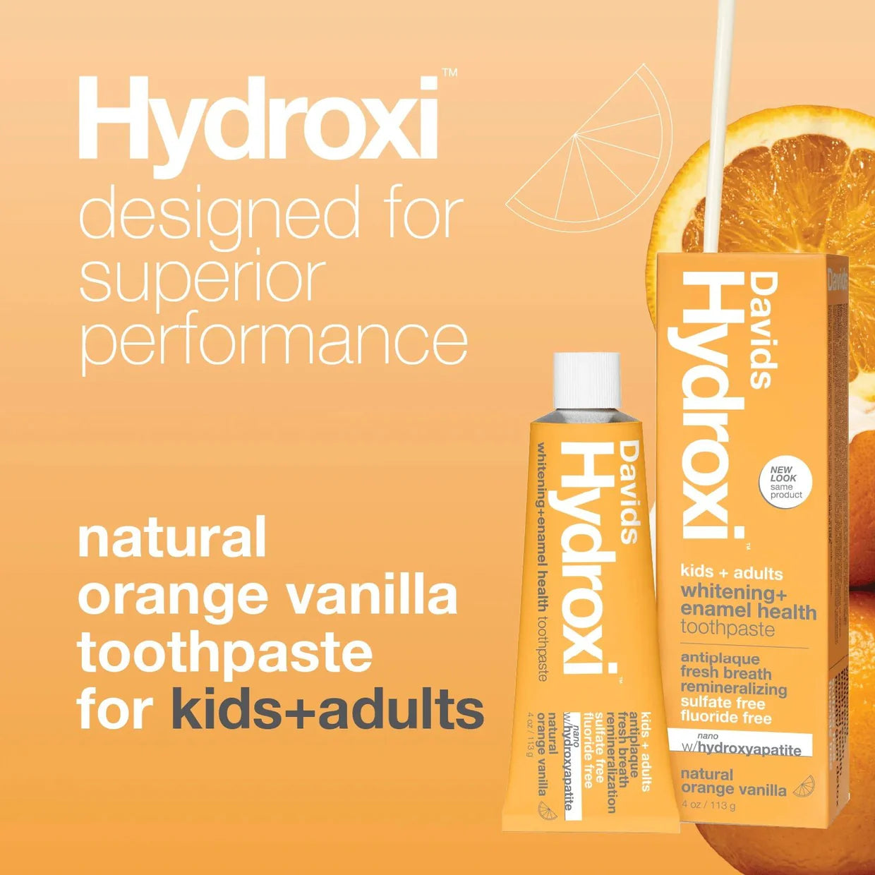Davids Davids Hydroxi™ 美白琺瑯質香橙雲呢拿牙膏（兒童及成人適用）