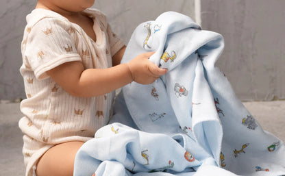 NEW! Kontex特製三層紗布吸濕快乾 動物園系列小朋友毛巾100%cotton